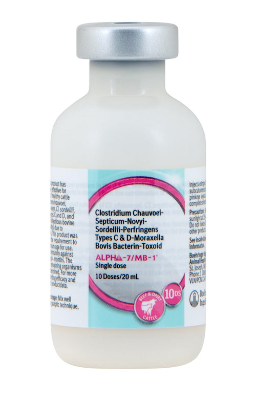 Alpha-7/MB-1 Cattle Vaccine for Blackleg & Pinkeye