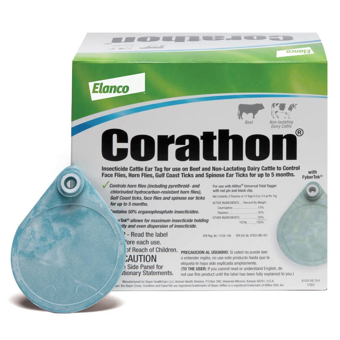 Corathon Cattle Insecticide Ear Tags, 20 Fly Tags