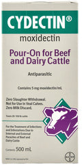 Cydectin Pour-On Cattle Wormer & Applicator Gun, Moxidectin Dewormer for Beef & Dairy, Long-Lasting Parasite Control