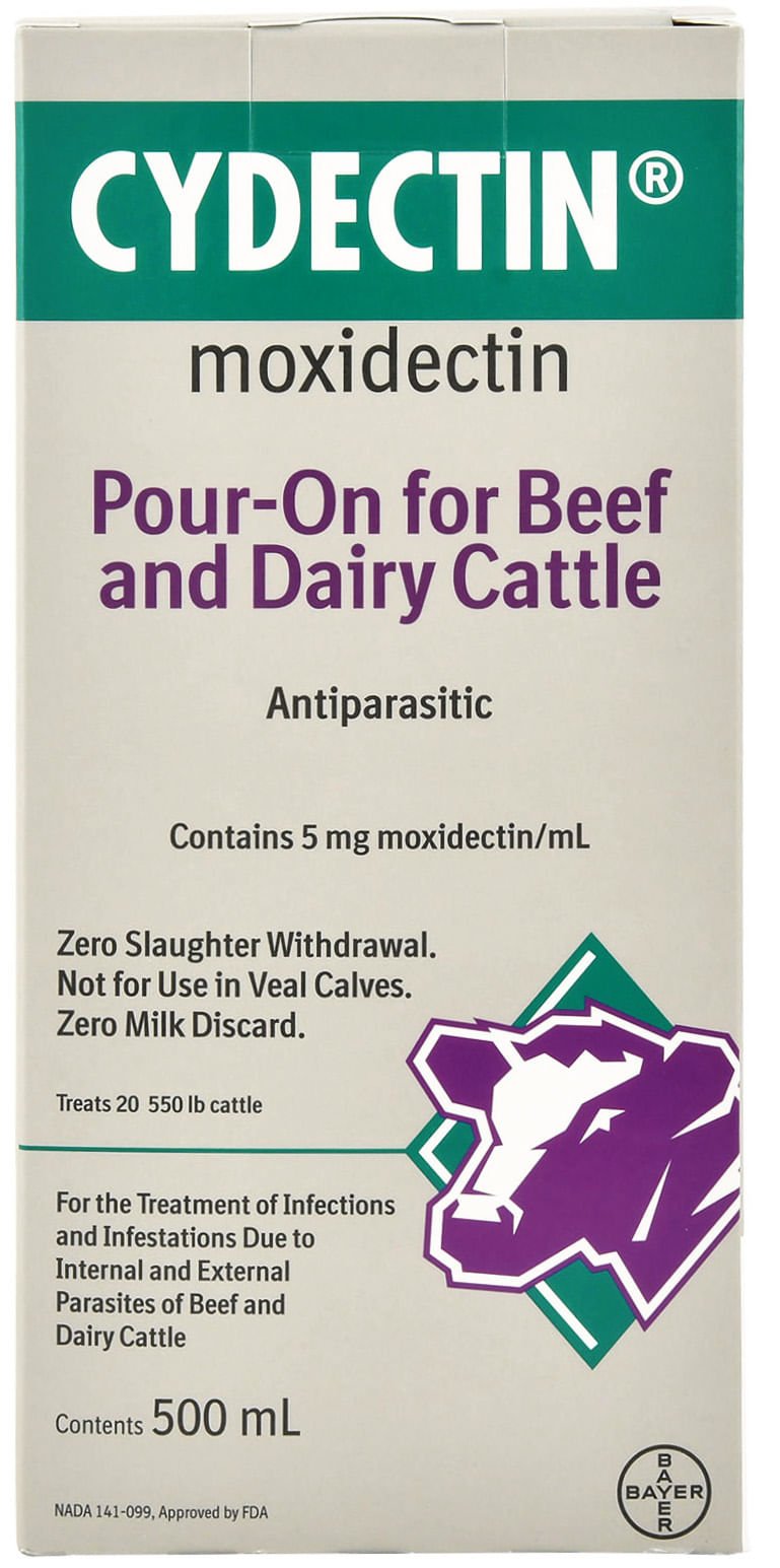 Cydectin Pour-On Cattle Wormer & Applicator Gun, Moxidectin Dewormer for Beef & Dairy, Long-Lasting Parasite Control
