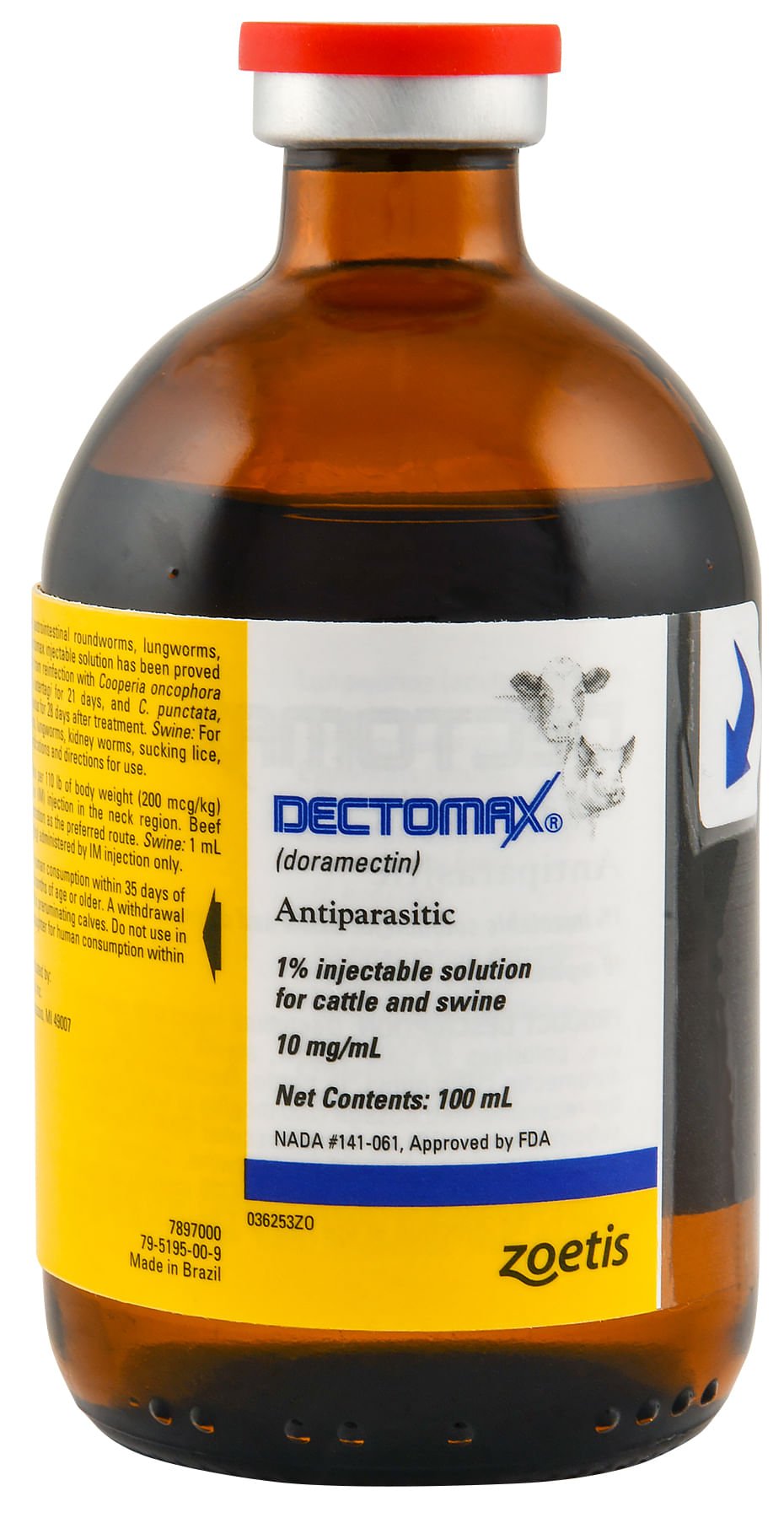Dectomax 1% Injectable Wormer & Injectable Syringe for Cattle and Swine