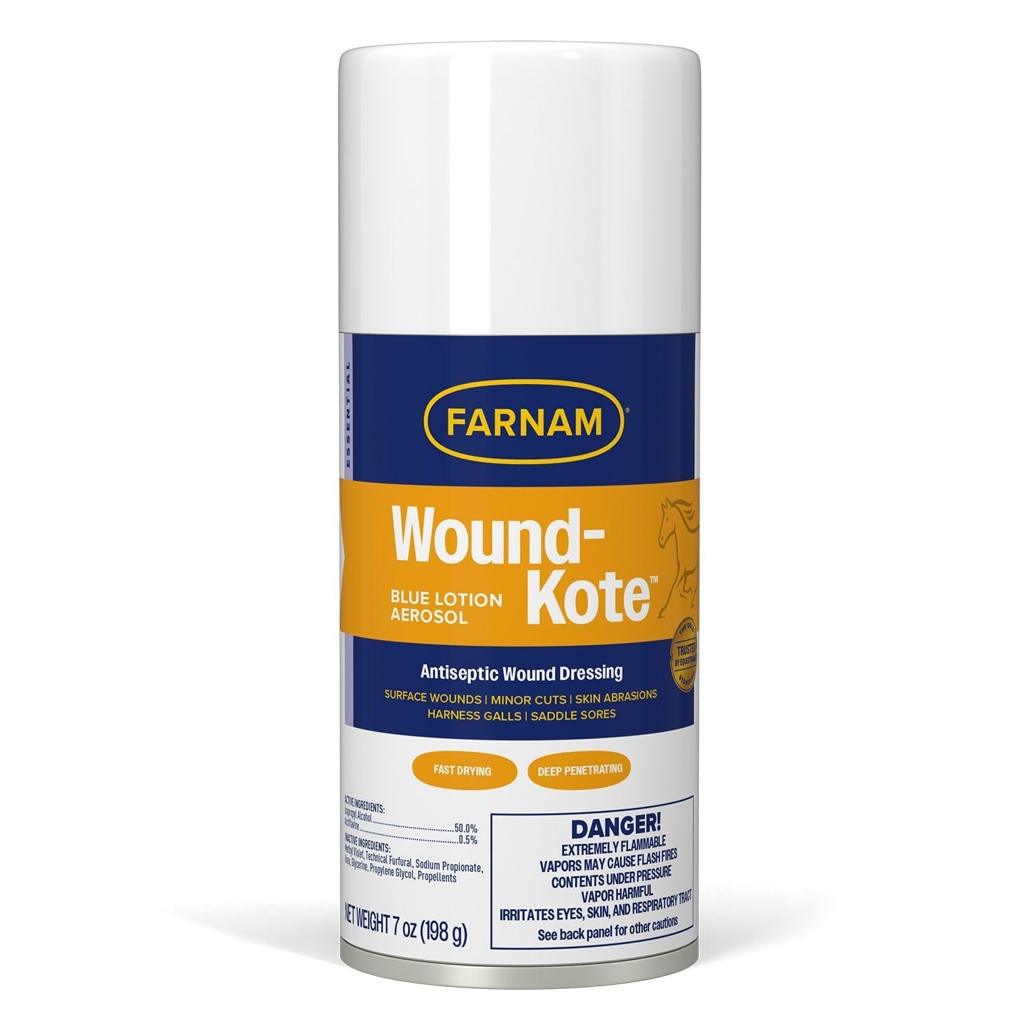 Farnam Wound-Kote Blue Lotion Spray Wound Dressing, 7 oz