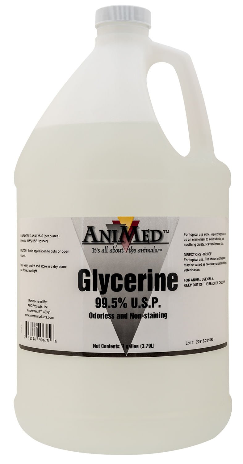 Animed Glycerine 99.5% for Horses & Cattle, gallon