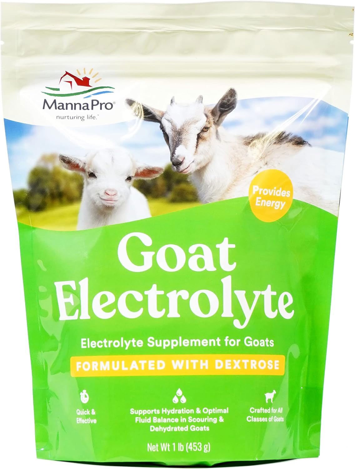 Goat Electrolyte Supplement for Kids & Adult Goats, 16 oz