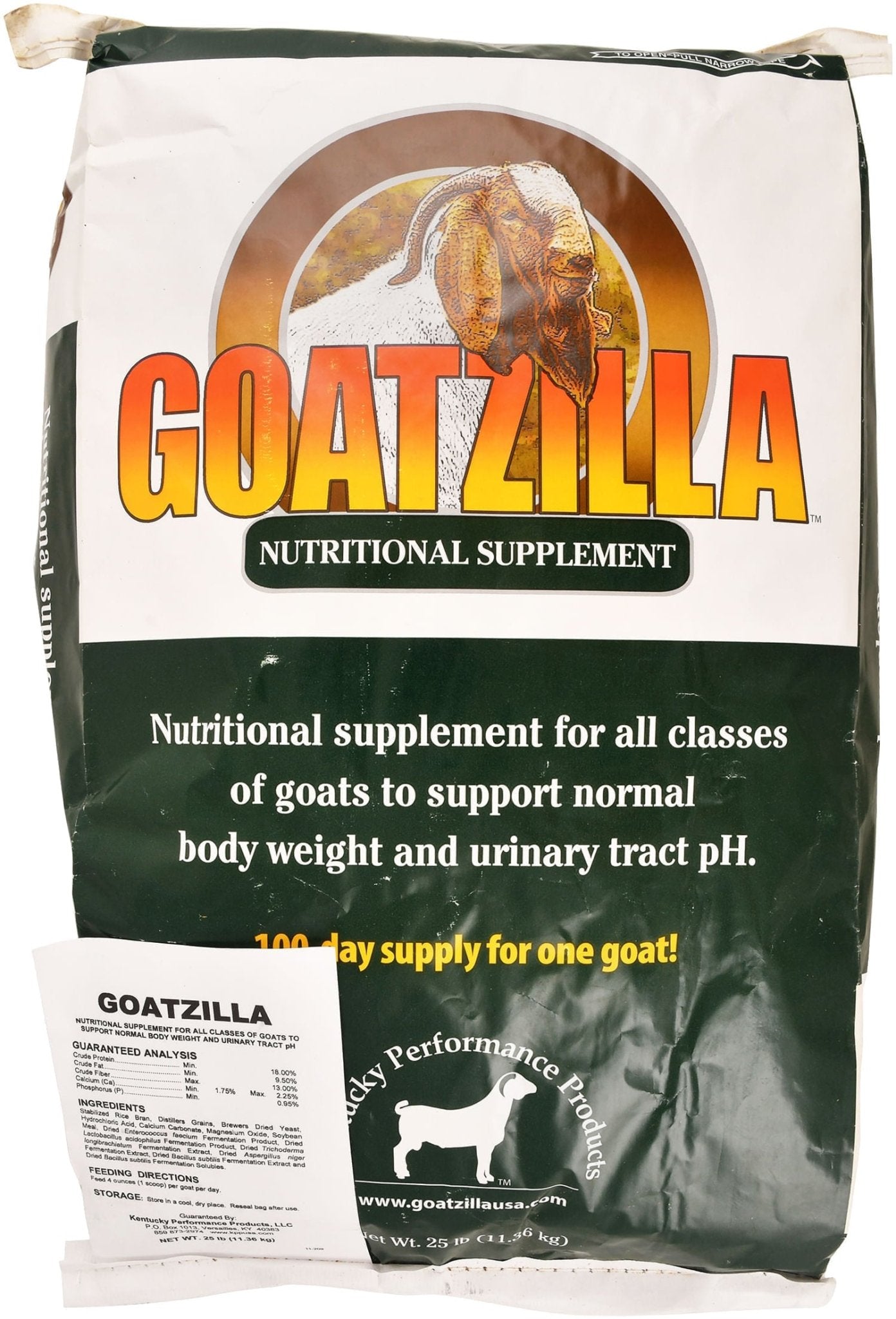 Goatzilla Nutritional Supplement for Goats, 25 lb bag