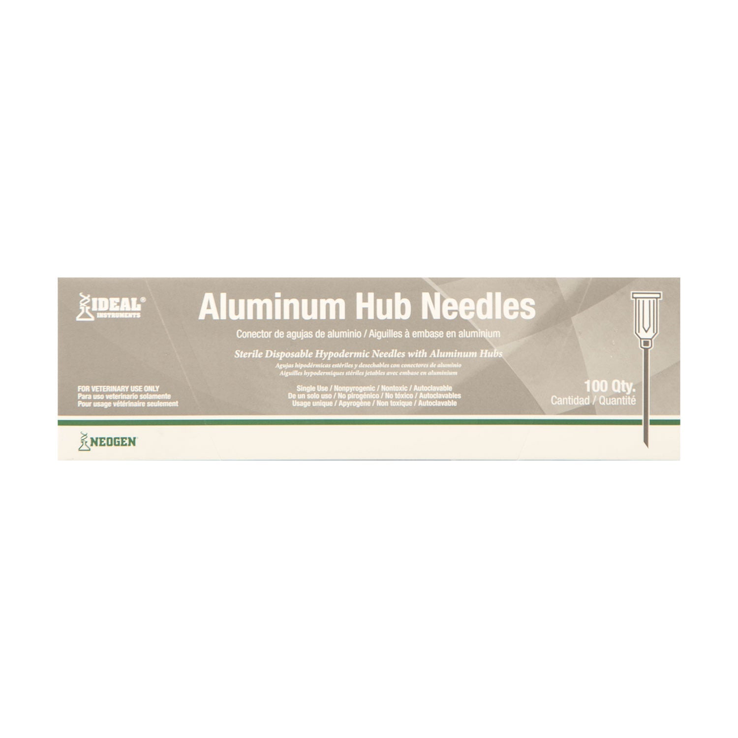 Ideal Aluminum Hub Needles, Box of 100