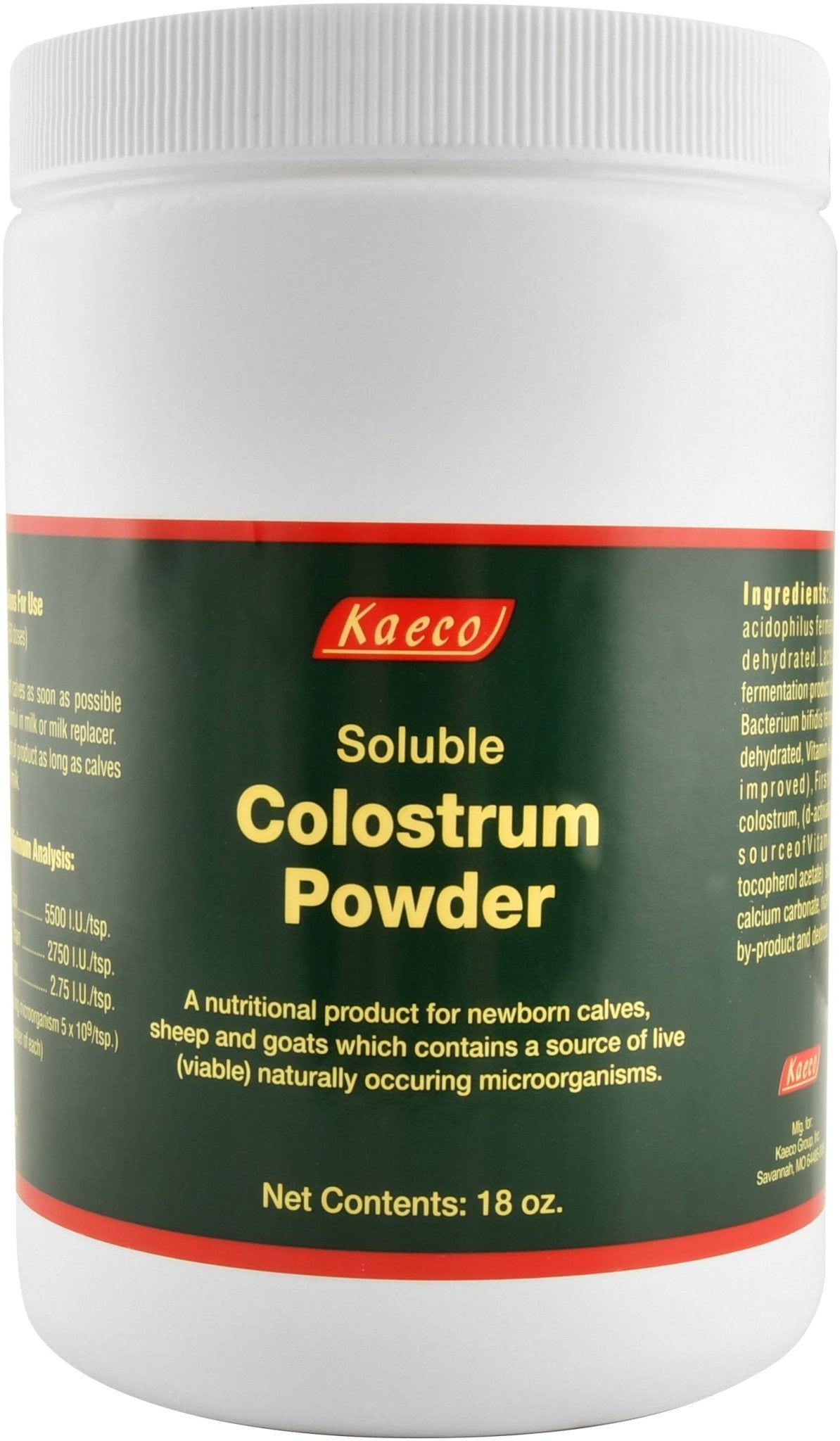 Kaeco Soluble Colostrum Powder Supplement, 18 oz