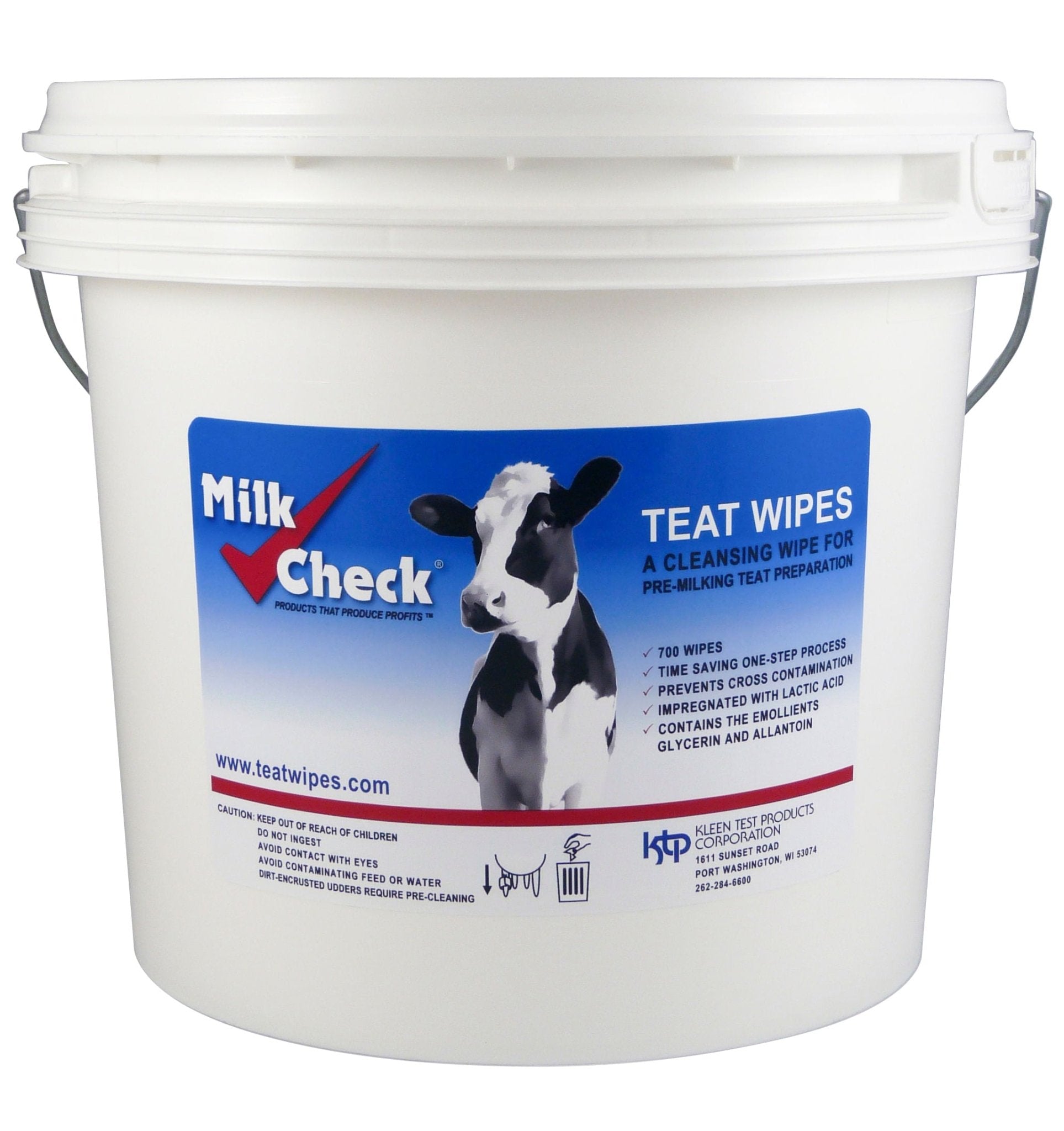 Milk Check Teat Cleansing Wipes for Pre-Milking Prep