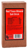 Red Trace Mineral Salt Brick for Horses, Cattle & Large Animals