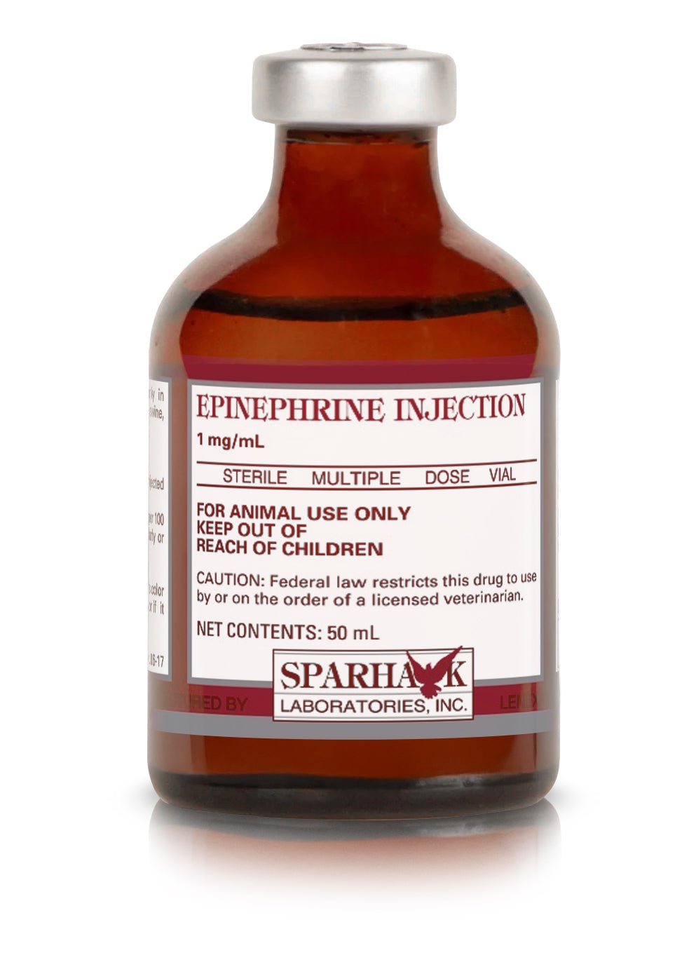 Rx Epinephrine Injection 1:1000, 50ml for Horses & Livestock