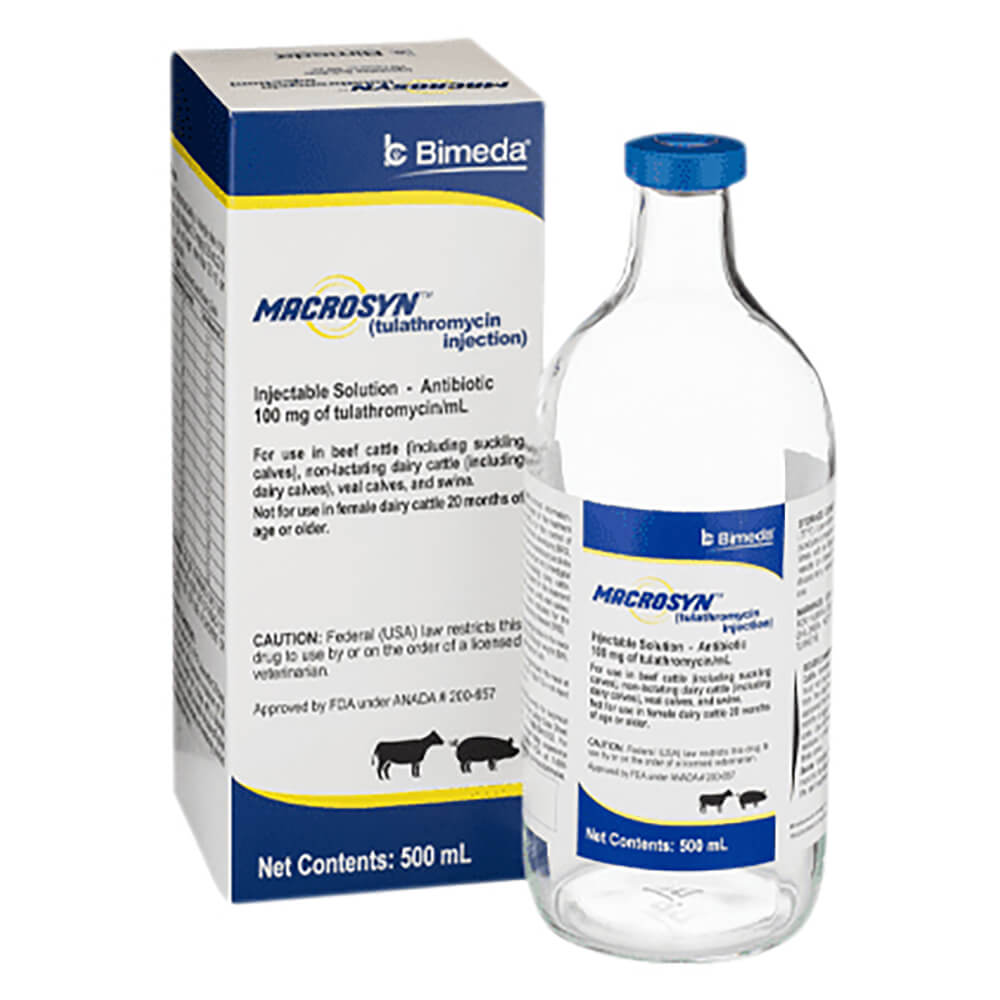 Rx Macrosyn (tulathromycin) Injection for Swine & Cattle