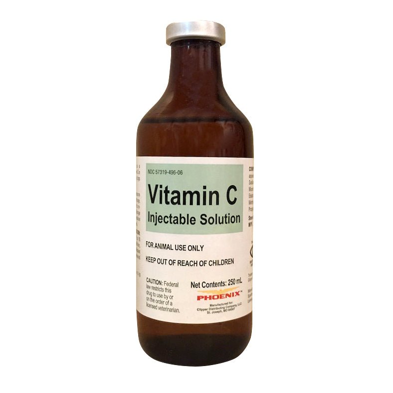 Rx Vitamin C Injection - Sterile Injectable Vitamin C for Horses, Cattle, Dogs & Cats, Immune & Collagen Support