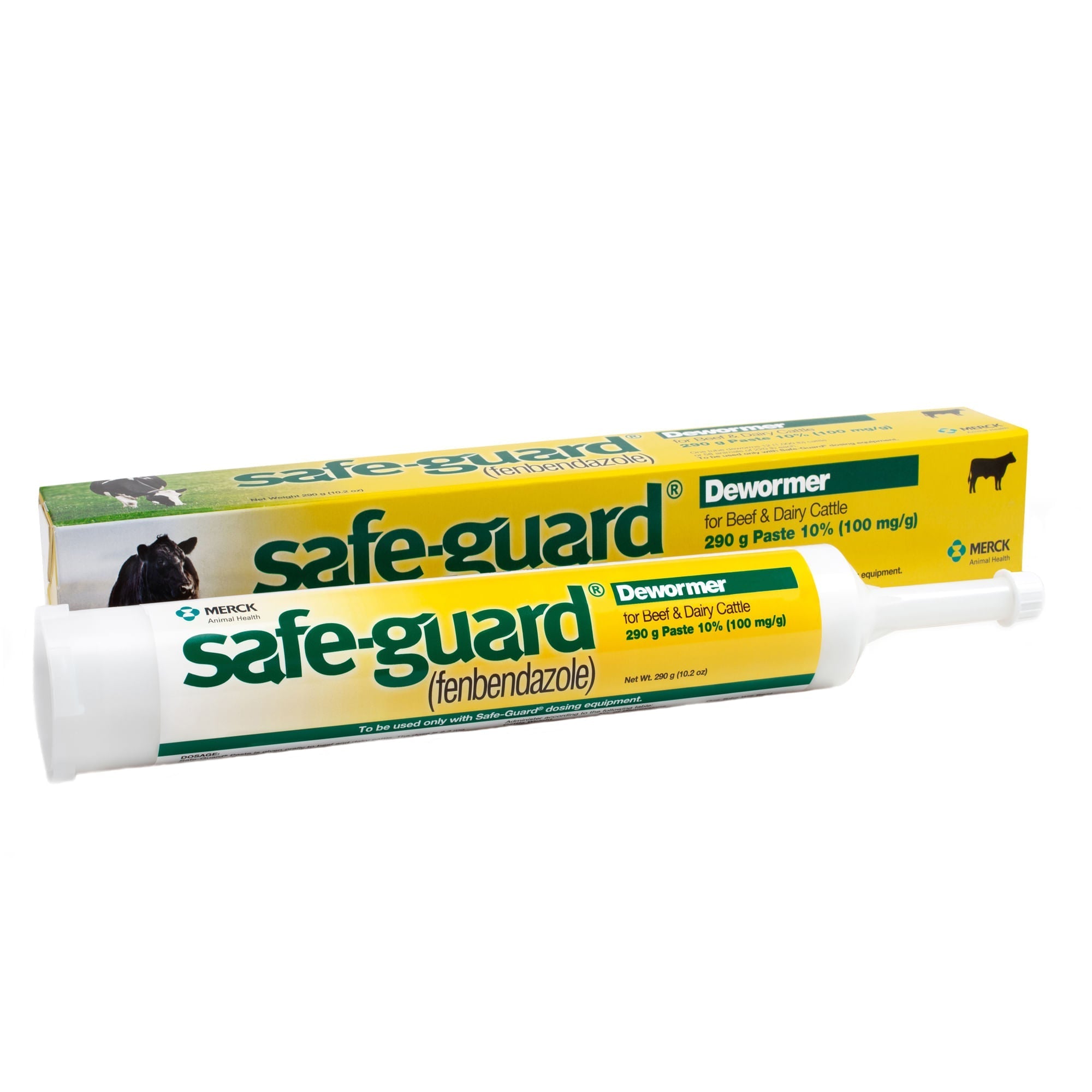 Safe-Guard Fenbendazole Beef & Dairy Cattle Dewormer Paste 10%, 290g – Broad-Spectrum Wormer