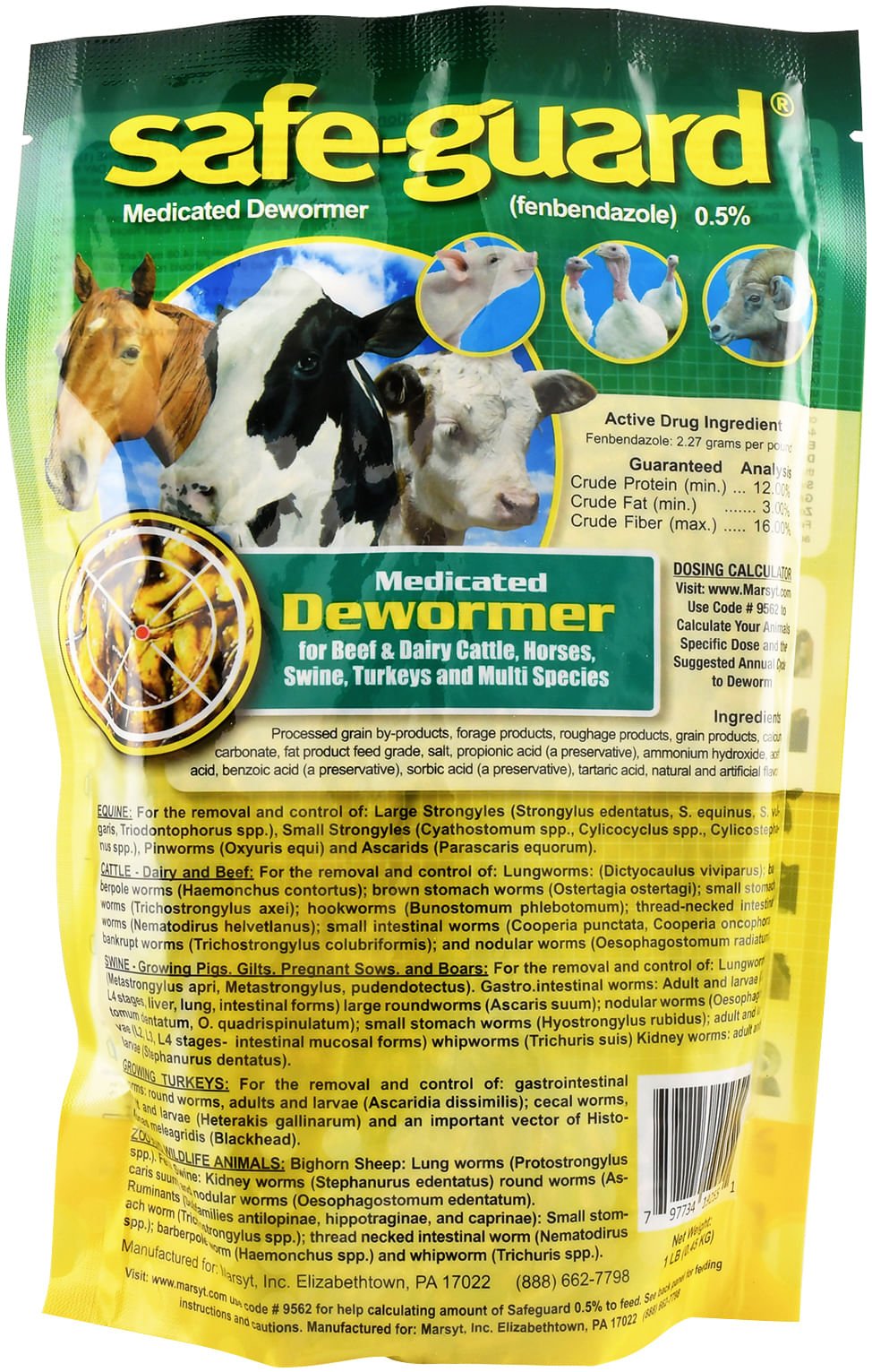 Safe-Guard Multi-Species Medicated Dewormer Pellets