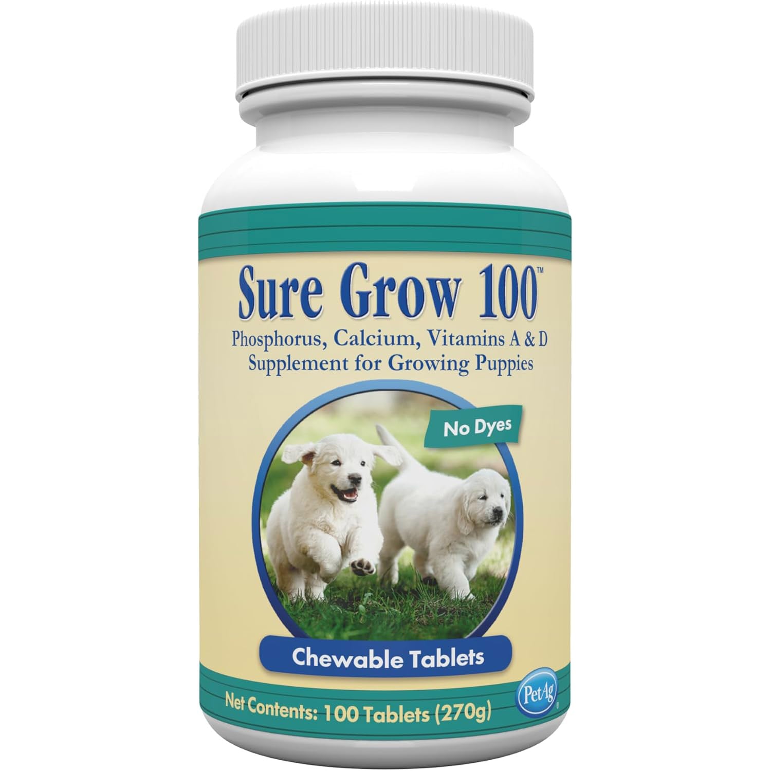Sure Grow 100 Puppy Supplement, 100 Count Chewable Tablets