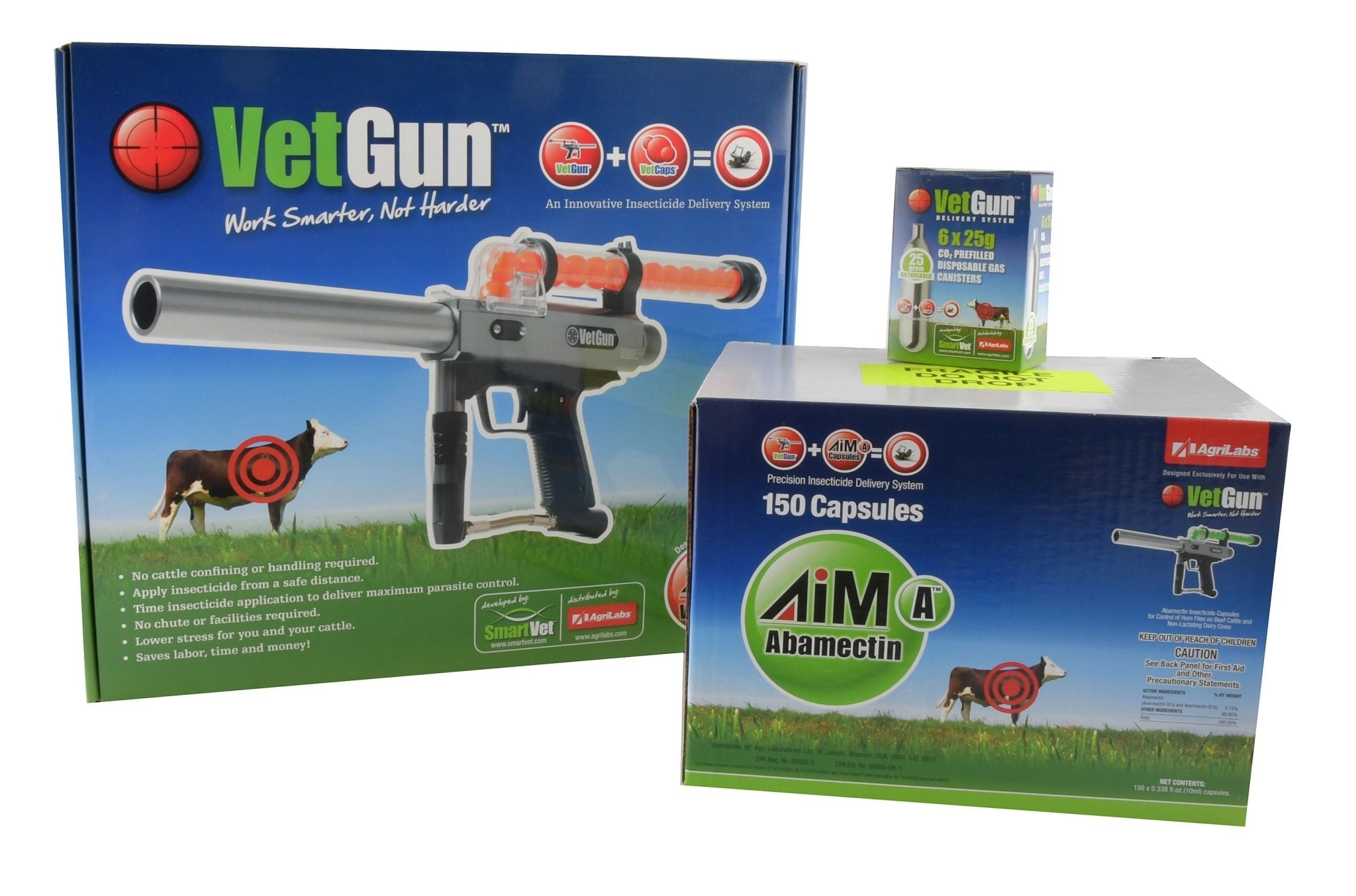 VetGun III AiM-A Cattle Fly Insecticide Delivery System - 150 Cow Producer Kit