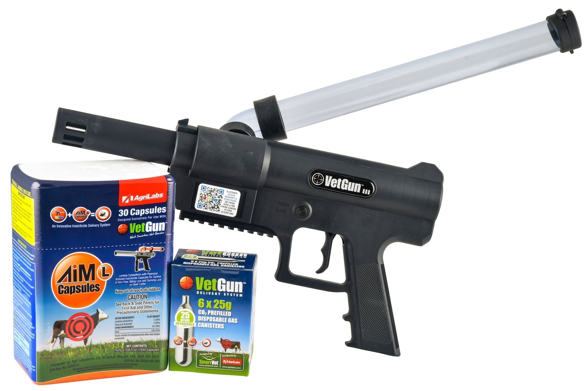 VetGun III AiM-L Cattle Fly Insecticide Delivery System - 30 Cow Starter Kit
